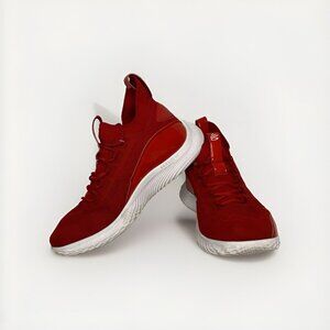 Under Armour Steph Curry 8 Flow TB 3024785-605 Red Patent White Men's 14 Shoes